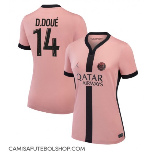 Camisa de time de futebol Paris Saint-Germain Desire Doue #14 Replicas 3º Equipamento Feminina 2024-25 Manga Curta